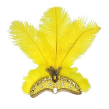 (Yellow) Fashion Personality Headwear Women Headbands Delicate Handmade Headpiece for Halloween Masquerades Party yellow green purple