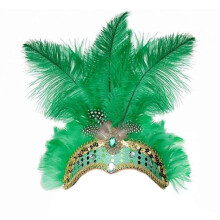 (Green) Fashion Personality Headwear Women Headbands Delicate Handmade Headpiece for Halloween Masquerades Party yellow green purple