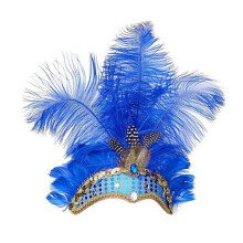 (Royal Blue) Fashion Personality Headwear Women Headbands Delicate Handmade Headpiece for Halloween Masquerades Party yellow green purple