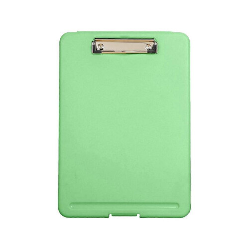 (Green) Multi-functional File Folder with Clipboard Waterproof File Organizer Box Office Writing Pad for Student Teacher School  Pink