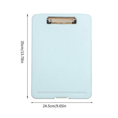 (Pink) Multi-functional File Folder with Clipboard Waterproof File Organizer Box Office Writing Pad for Student Teacher School  Pink 2