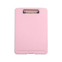 (Pink) Multi-functional File Folder with Clipboard Waterproof File Organizer Box Office Writing Pad for Student Teacher School  Pink
