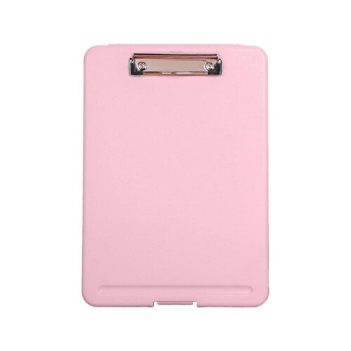 (Pink) Multi-functional File Folder with Clipboard Waterproof File Organizer Box Office Writing Pad for Student Teacher School  Pink
