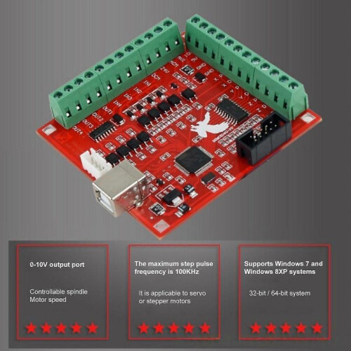 USB MACH3 100Khz Motor Board 4 Shaft Interfaces Drive Motion Controller Engraving Machine Motherboard Controller Board 1