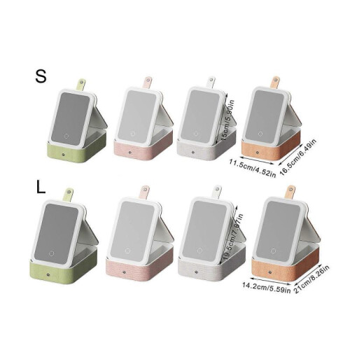 (S, White) Elegant Jewelry Storage Box with LED Lights Adjustable Brightness Spacious Compartments for Accessories Organization  White S 2