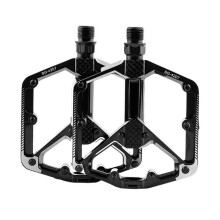 (Black) Aluminum Alloy Bicycles Flat Pedals Nonslip Wide Flat Pedals Double Bearing Cycling Platform Pedals for Road Bike  Colorful