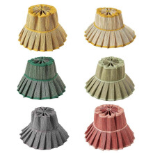 (Ink) Children Summer Beach Straw Hat Jazz Bucket Breathable Hat Large Brim Cap Outdoor Vacation Pleated Hats Girls Boy Sunhat Rose