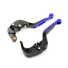 (Blue) Suitable for CBR600RR 2007-2018 Motorcycle Electric Scootor CNC-Extendable Brake Clutch Lever Handle Dirt Bike-Pivot 2x titanium color
