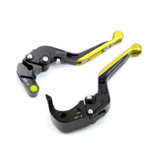 (Gold) Suitable for CBR600RR 2007-2018 Motorcycle Electric Scootor CNC-Extendable Brake Clutch Lever Handle Dirt Bike-Pivot 2x titanium color