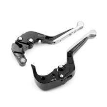 (Silver) Suitable for CBR600RR 2007-2018 Motorcycle Electric Scootor CNC-Extendable Brake Clutch Lever Handle Dirt Bike-Pivot 2x titanium color