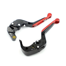 (Red) Suitable for CBR600RR 2007-2018 Motorcycle Electric Scootor CNC-Extendable Brake Clutch Lever Handle Dirt Bike-Pivot 2x titanium color