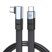 (50cm) Type C Data Cable 90 Degree Elbow PD240W Fast Charging Cable 8K@60HZ 40Gbps Data Transfer Cord for Phone PC