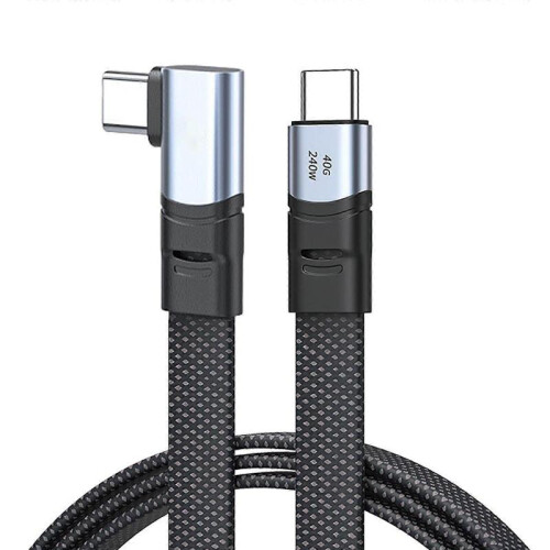 (1m) Type C Data Cable 90 Degree Elbow PD240W Fast Charging Cable 8K@60HZ 40Gbps Data Transfer Cord for Phone PC