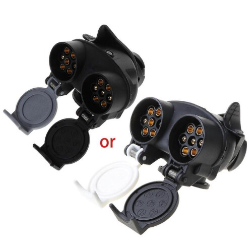 Durable 13 Pin Plug to 12N / 12S 7 pin Towing Plug Trailer Caravan Replacement Plug Socket Waterproof Connector Adapter