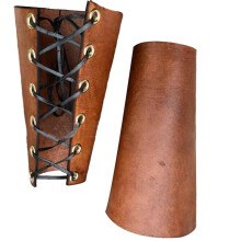 (Yellow) Leathers Gauntlet Wristband Wrist Armors PU Bracers Medieval Vambrace Archery Bracers Gauntlet ArmGuards Unisex Yellow
