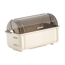 Dish Drying Rack with Lid Cover Cutlery Drainer with Hood, Dustproof Drain Bowl Rack Kitchen Plate Cup Tray for Restaurant, XL