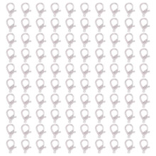 (10 transparent) 100Pieces Lobster Claws Clasps 35mm Colored Lobster Clasps Jewelry Bracelets Connectors For Jewelry Making Accessories  27 ink green
