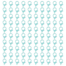 (22 water blue) 100Pieces Lobster Claws Clasps 35mm Colored Lobster Clasps Jewelry Bracelets Connectors For Jewelry Making Accessories  27 ink green