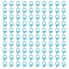 (16 light blue) 100Pieces Lobster Claws Clasps 35mm Colored Lobster Clasps Jewelry Bracelets Connectors For Jewelry Making Accessories  27 ink green