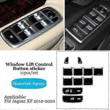 For Jaguar XF Button Stickers Black Covers 2012 to 2015 for Jaguar X250 Car Accessories Vehicle Interior AC Gear Switch SZRH A-F