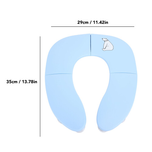 Foldable Toddler Potty Seat Blue 35x29x3cm Portable 1