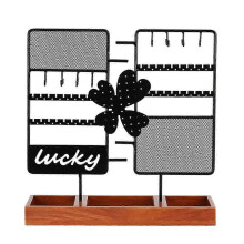 Tiers Lucky Storing Rack Ring Bracelet Necklash Bracelet Black Watch Display Racks for Jewelry DisplayBlack SZRH A-H