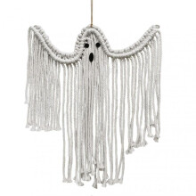 Halloween Tapestry Ornament Cotton Rope Hand Woven Ghost Hanging Tapestry Wall Decoration Holiday Party Scene Layout Halloween Home Decoratio Y