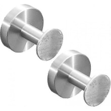 Brushed Nickel Towel Hook, 2 Pieces Stainless Steel Robe Hook Round Wall Mounted Bathroom Robe Hook SZRH A-W