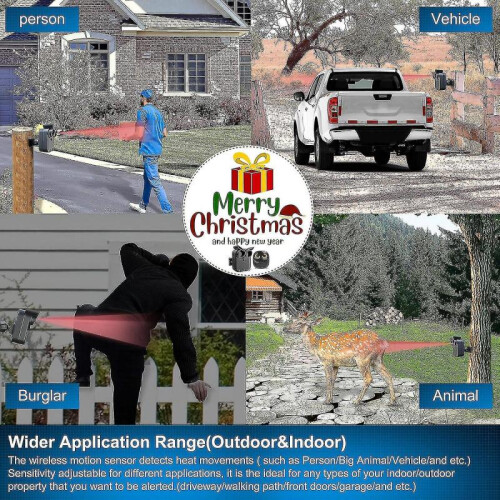 Driveway Alarm: Long Range Wireless Motion Sensor Detector, Diy Security Alert System-hy 2