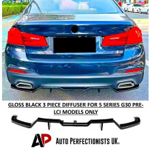 For BMW 5 Series G30 M Sport Rear Valance Diffuser Quad Exit 2018-2020