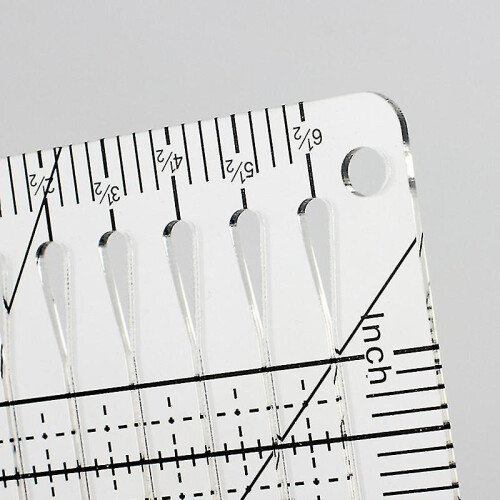 Slotted Quilting Ruler Durable Patchwork Ruler Transparent Diy Craft Cutting Ruler Template for Designer Pattern Maker 667a-hy 2