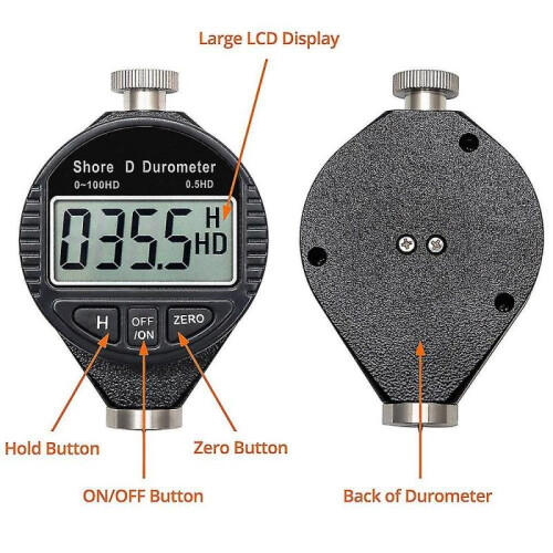 0-100hd Shore D Hardness Durometer Digital Durometer Scale with Lcd Display for Rubber, Plastics, F-hy 1