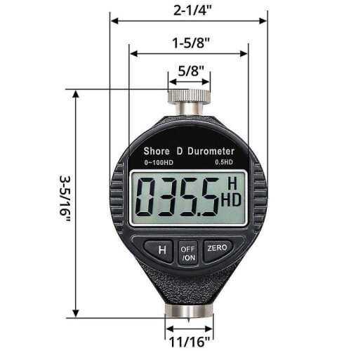 0-100hd Shore D Hardness Durometer Digital Durometer Scale with Lcd Display for Rubber, Plastics, F-hy 2