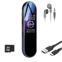 64gb Digital Voice Recorder with Playback, Digital Recorder for Lectures Meeting,audio Recorder,pas-hy