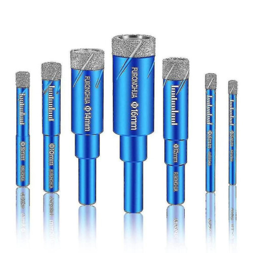 7 Pcs Diamond Dry Drill Bits, 5/6/8/10/12/14/16mm Dry Tile Drill Bits, Diamond Drill Bits Hole Opene Cc-hy