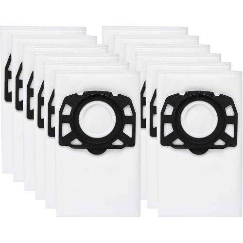 10 Pack KFI 357 Filter Bags for Karcher WD3, WD2 Plus