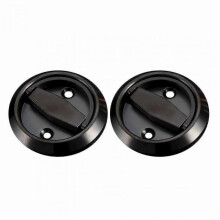 (Black) Hidden Door Handles for Sliding Door - 304 Stainless Steel Rustproof Anti-Theft 2pcs-Yvan