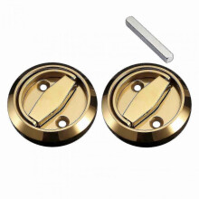 (Golden) Hidden Door Handles for Sliding Door - 304 Stainless Steel Rustproof Anti-Theft 2pcs-Yvan