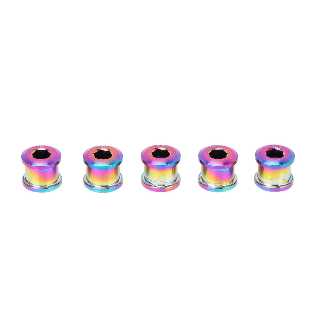 5 Pcs 6.5Mm Colorful Ti Alloy Bike Chainring Screws 8471326135929