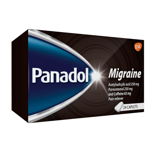 Panadol Migraine effective relief with just one dose 24 Tablets