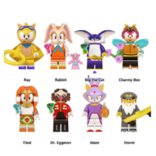 (8pcs-B) 24pcs Sonic The Hedgehog Minifigure Kid Toy Gift