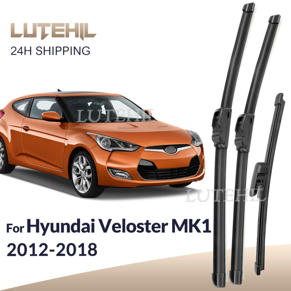 For Hyundai Veloster Mk1 2012-2018 2013 2014 Wiper Front & Rear Wiper Blades Windshield Windscreen Window Brushes 26" 18" 9" 6935158881918