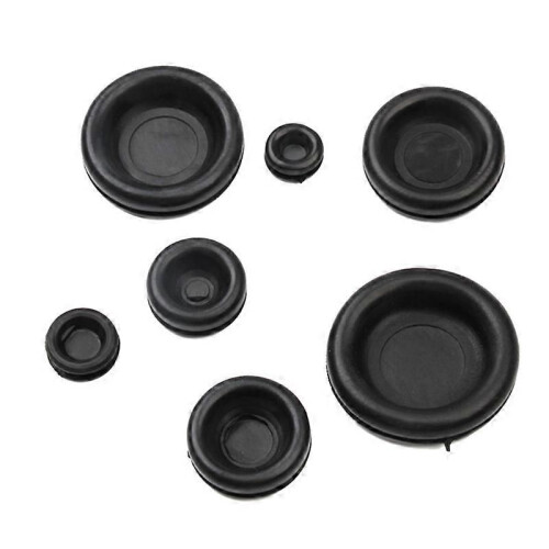 170Pcs 7 Sizes Rubber Grommet Assortment Kit, Firewall Hole Plug Set Electrical Wire Gasket Solid Ho