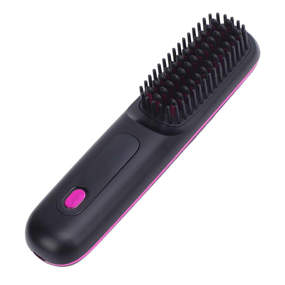 Cordless Hair Straightening Comb Negative Ionic Hair Straightening Curling Brush for Home and Travel