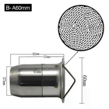 (A60mm) Alconstar- 51mm/60mm Inlet Motorcycle Exhaust Muffler Catalyst DB Killer Moveable DB Killer Silencer Noise Sound Eliminator Race