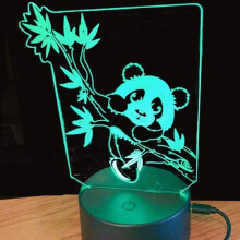 3D Panda Nachtlicht LED Lampe Illusion Licht 7 Farbwechsel Touch Schalter Tisch Dekoration Lampen Geburtstag