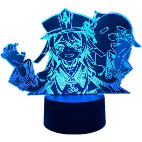 Juego 3D Ilusión Lámpara Japonés Anime Theme 7 Color USB Cambio Manga LED Lámpara De Mesa Flash Bombilla Humor Lámpara Para Niño/cumpleaños/sueño/noche Luz