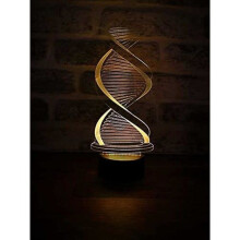 Lampada da notte con illusione 3D DNA Lampada in acrilico Lampada LED astratta 3D Lampada da notte con