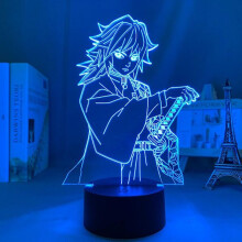 Anime LED Lampe Kimetsu No Yaiba Kokushibo für Schlafzimmer Dekoration Nachtlicht Geschenk Manga 3D