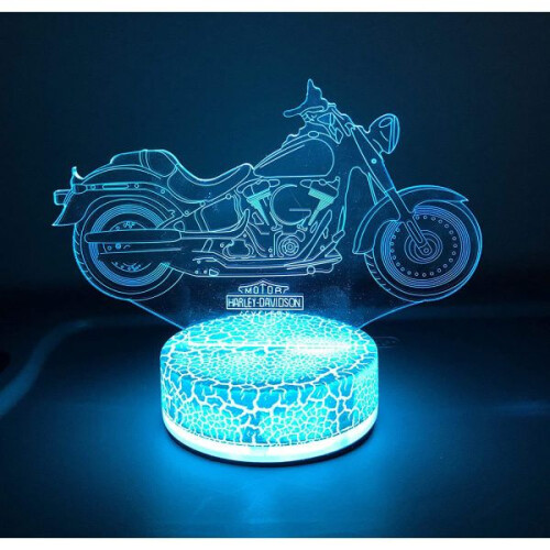 Harley Davidson Motorradlampe Nachtlicht Geschenke 3D 7 Farben